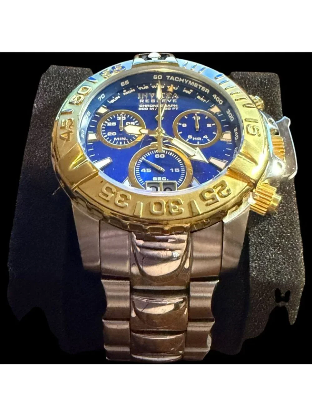 Invicta Subaqua Noma II Stainless Steel Chronograph Watch With Gold Accents & Bl